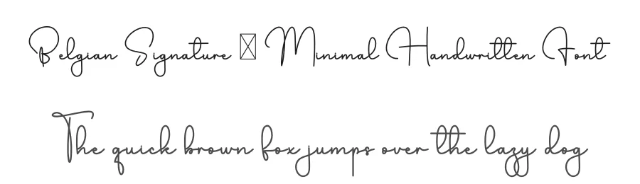 Belgian Signature – Minimal Handwritten Font by freshtypeink — Script Handwritten Font