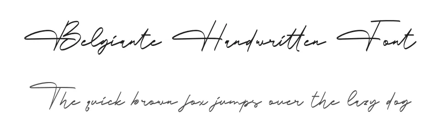 Belgiante Handwritten Font by Rantautype — Script Handwritten Font