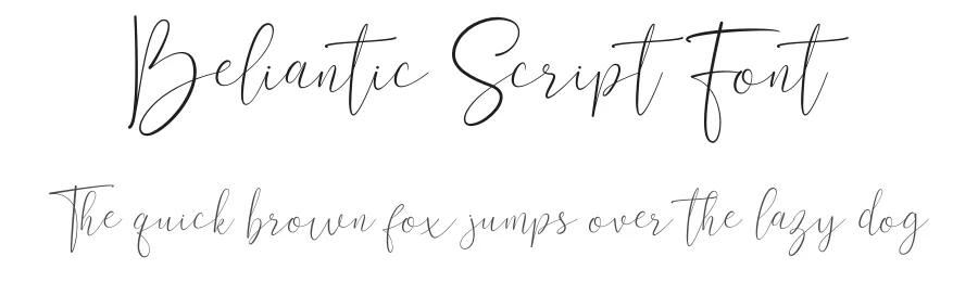 Beliantic Script Font by Hoperative Design — Script Handwritten Font