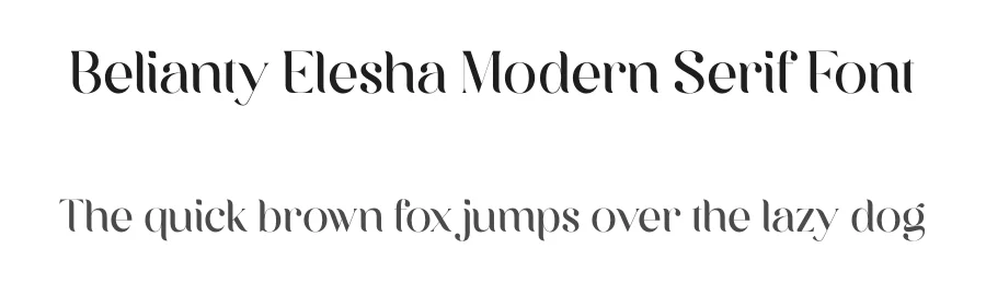 Belianty Elesha Modern Serif Font by Storytype — Decorative Font
