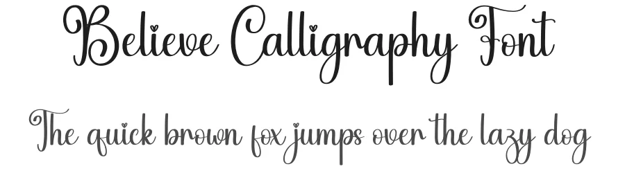 Believe Calligraphy Font by creativeletter — Script Handwritten Font