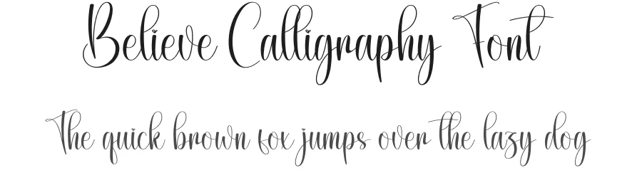Believe Calligraphy Font by creativeletter — Script Handwritten Font