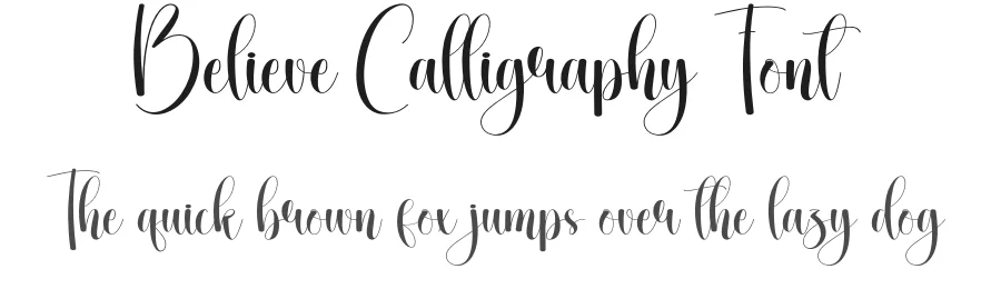 Believe Calligraphy Font by creativeletter — Script Handwritten Font