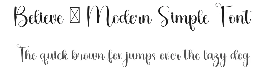 Believe – Modern Simple Font by freshtypeink — Script Handwritten Font