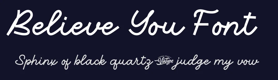 Believe You Font by VinType — Script Handwritten Font — thumbnail 2