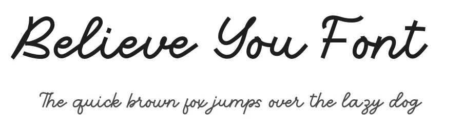 Believe You Font by VinType — Script Handwritten Font