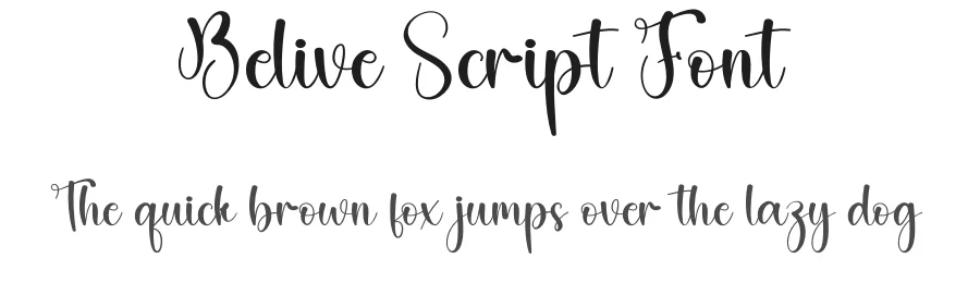 Belive Script Font by creativeletter — Script Handwritten Font