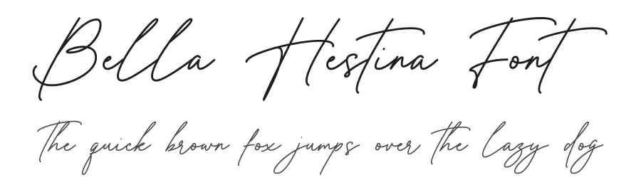 Bella Hestina Font by Rantautype — Script Handwritten Font