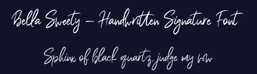 Bella Sweety – Handwritten Signature Font by Almarkha Type — Script Handwritten Font — thumbnail 2