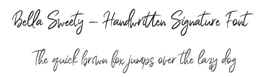 Bella Sweety – Handwritten Signature Font by Almarkha Type — Script Handwritten Font