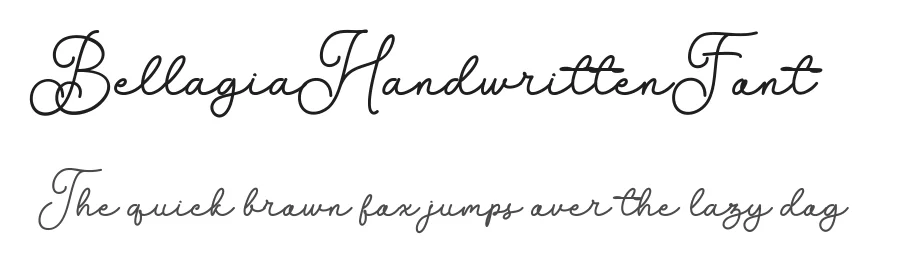 Bellagia Handwritten Font by [email protected] — Script Handwritten Font