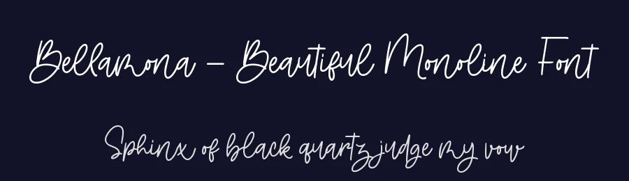 Bellamona – Beautiful Monoline Font by Almarkha Type — Decorative Font — thumbnail 2