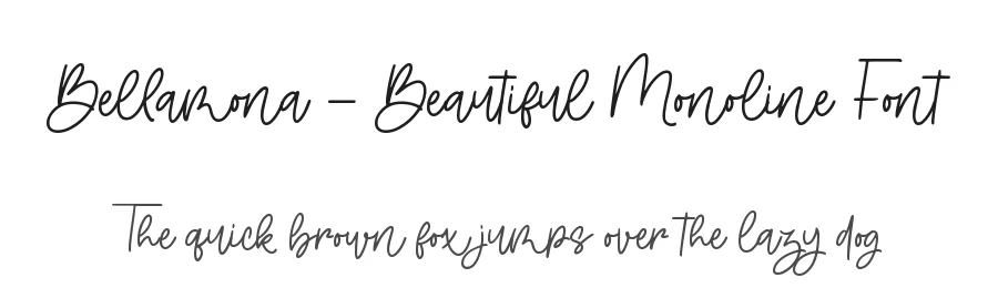 Bellamona – Beautiful Monoline Font by Almarkha Type — Decorative Font