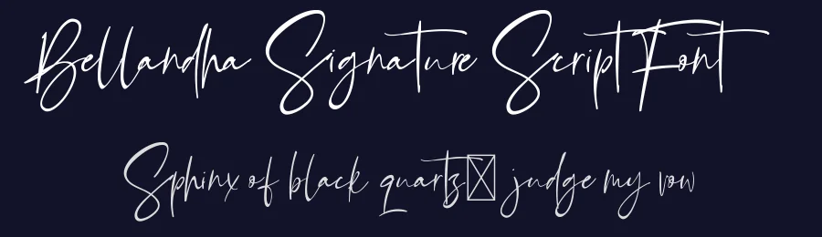 Bellandha Signature Script Font by silverdav — Script Handwritten Font — thumbnail 2
