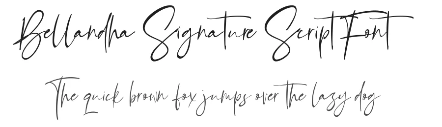 Bellandha Signature Script Font by silverdav — Script Handwritten Font
