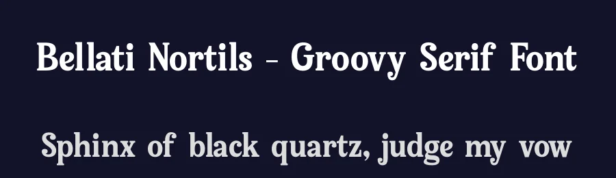 Bellati Nortils – Groovy Serif Font by timelesstype.co — Display Font — thumbnail 2