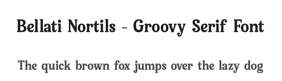 Bellati Nortils – Groovy Serif Font by timelesstype.co — Display Font