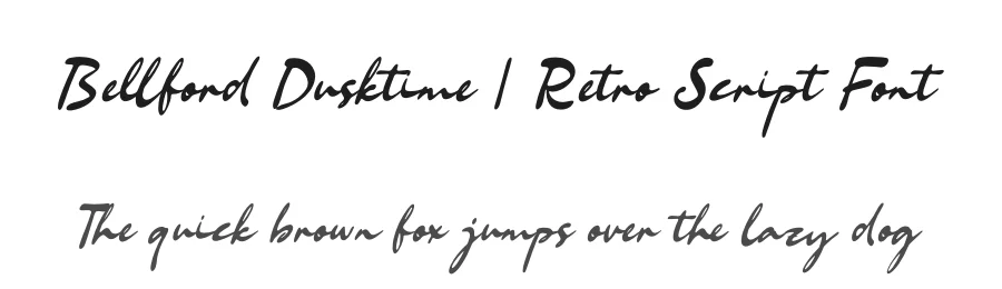 Bellford Dusktime | Retro Script Font by Gracetypestudio — Script Handwritten Font