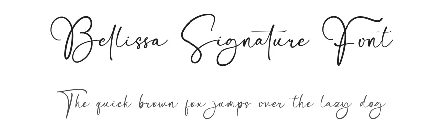 Bellissa Signature Font by BasniBee — Script Handwritten Font