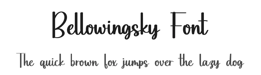 Bellowingsky Font by qwrtype — Script Handwritten Font
