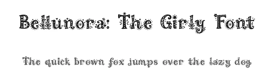 Bellunora: The Girly Font by letterhanna — Decorative Font