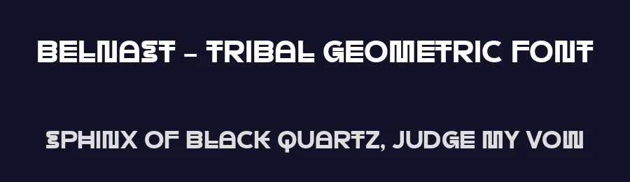 Belnast – Tribal Geometric Font by Faqih Fawaji — Display Font — thumbnail 2