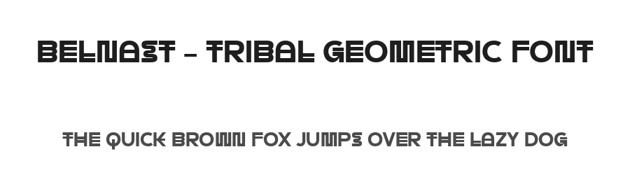 Belnast – Tribal Geometric Font by Faqih Fawaji — Display Font