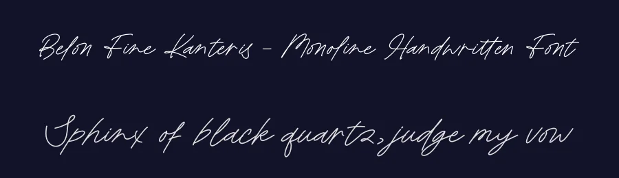 Belon Fine Kanteris – Monoline Handwritten Font by letterenastudios — Script Handwritten Font — thumbnail 2