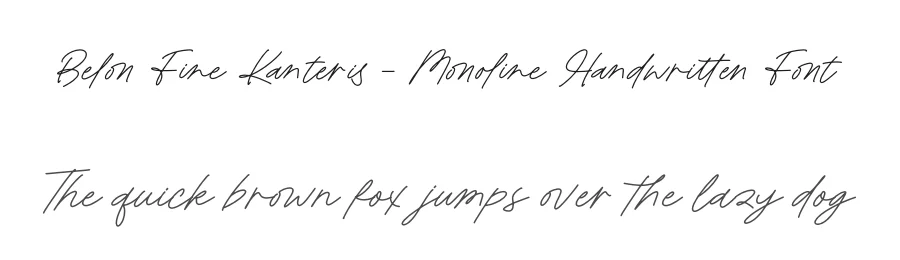 Belon Fine Kanteris – Monoline Handwritten Font by letterenastudios — Script Handwritten Font