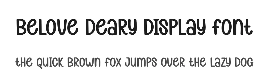 Belove Deary Display Font by andikastudio — Display Font