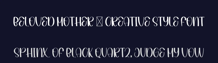 Beloved Mother – Creative Style Font by freshtypeink — Display Font — thumbnail 2
