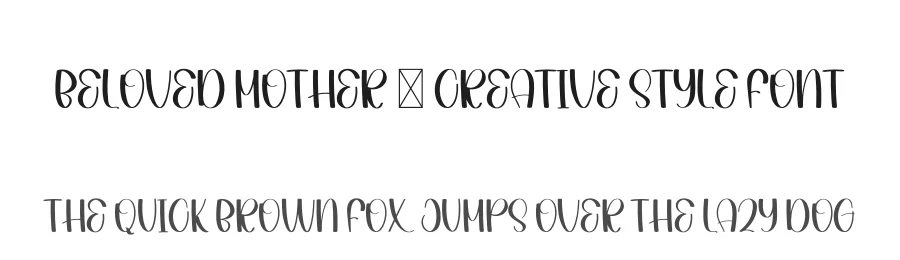 Beloved Mother – Creative Style Font by freshtypeink — Display Font