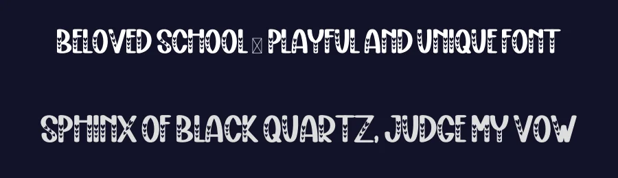 Beloved School – Playful And Unique Font by freshtypeink — Display Font — thumbnail 2