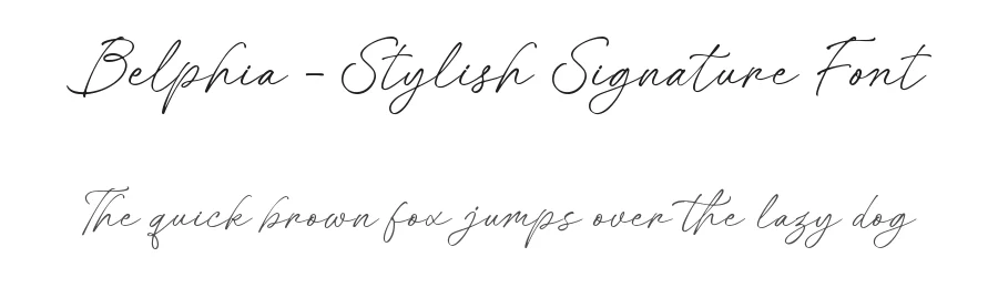 Belphia – Stylish Signature Font by letterenastudios — Serif Font