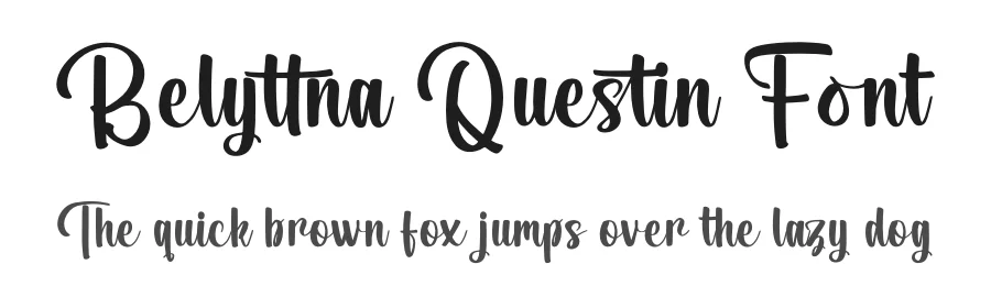 Belyttna Questin Font by letterenastudios — Script Handwritten Font