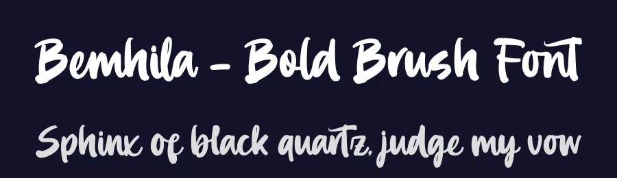 Bemhila – Bold Brush Font by letterenastudios — Script Handwritten Font — thumbnail 2
