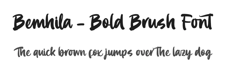 Bemhila – Bold Brush Font by letterenastudios — Script Handwritten Font