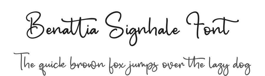 Benattia Signhale Font by letterfabric — Script Handwritten Font