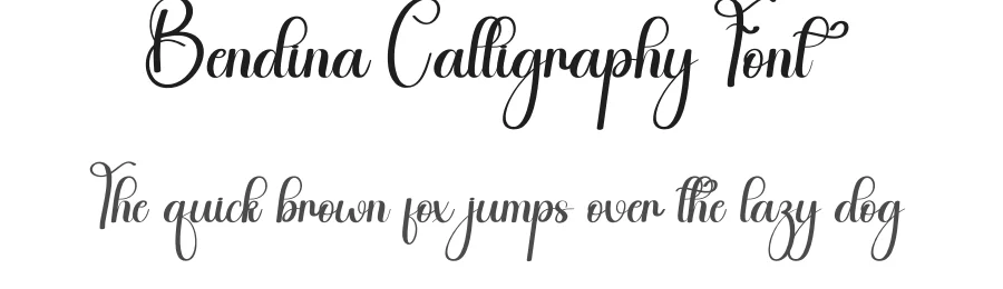 Bendina Calligraphy Font by andikastudio — Script Handwritten Font