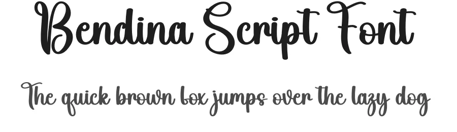 Bendina Script Font by andikastudio — Script Handwritten Font