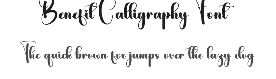 Benefit Calligraphy Font by andikastudio — Script Handwritten Font