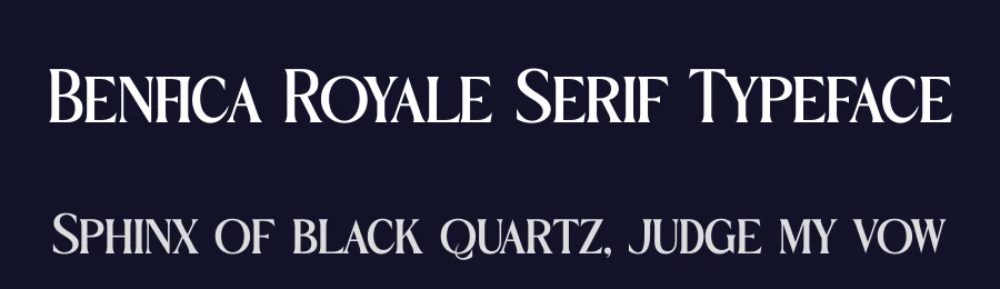 Benfica Royale Serif Typeface by timelesstype.co — Display Font — thumbnail 2