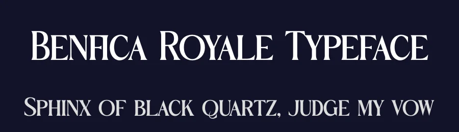 Benfica Royale Typeface by timelesstype.co — Display Font — thumbnail 2