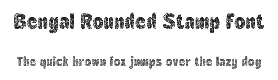 Bengal Rounded Stamp Font by craftsupplyco — Sans Serif Font