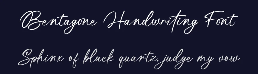 Bentagone Handwriting Font by Basnistudio — Script Handwritten Font — thumbnail 2