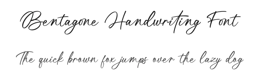 Bentagone Handwriting Font by Basnistudio — Script Handwritten Font