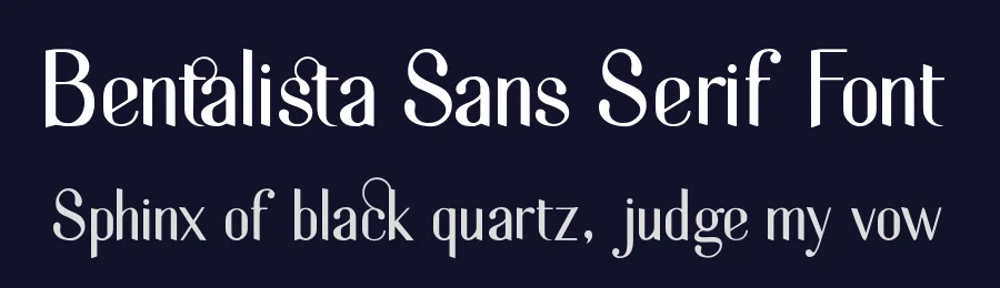 Bentalista Sans Serif Font by zamjump — Sans Serif Font — thumbnail 2