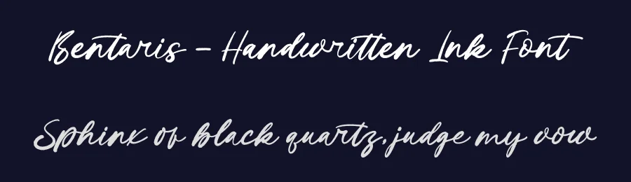 Bentaris – Handwritten Ink Font by letterenastudios — Script Handwritten Font — thumbnail 2