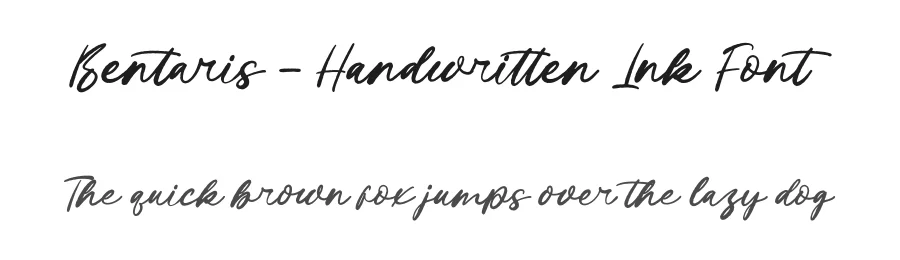 Bentaris – Handwritten Ink Font by letterenastudios — Script Handwritten Font
