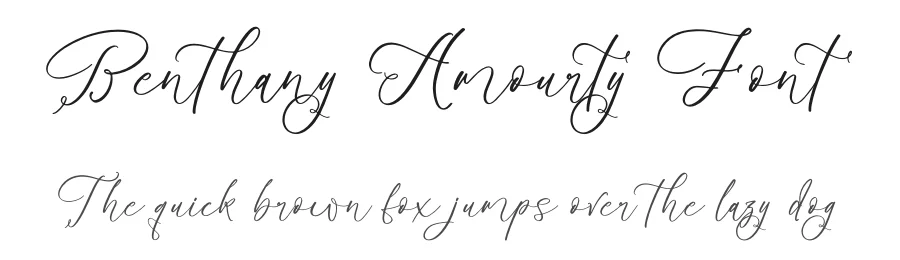 Benthany Amourty Font by glorytype — Script Handwritten Font
